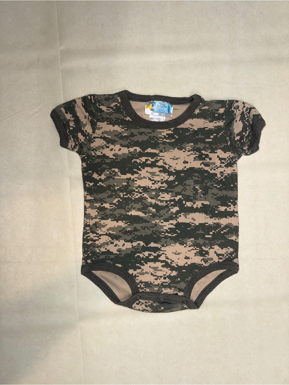 Tiny Trooper Camo Short Sleeve Baby One-Piece Bodysuit
